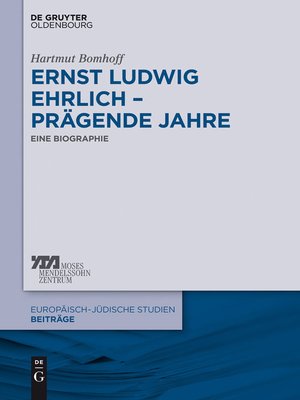 cover image of Ernst Ludwig Ehrlich – prägende Jahre